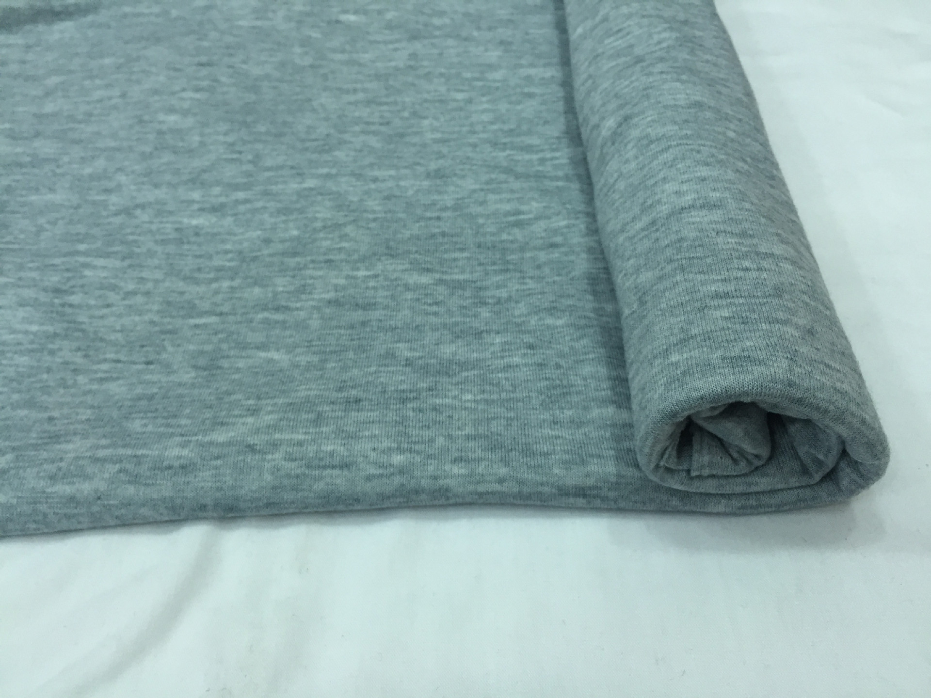 中大现货 羊毛平纹汗布 针织t恤面料 190g高品质弹力针织布