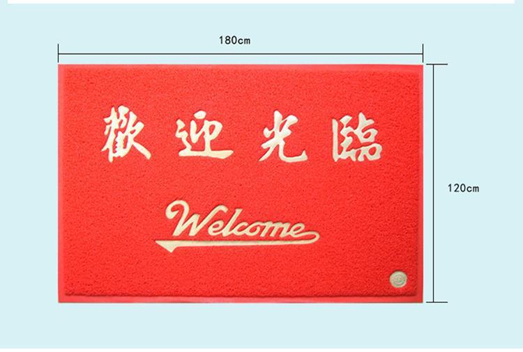 pvc拉丝欢迎光临出入平安地垫门垫大型迎宾地毯可定制门垫电梯毯