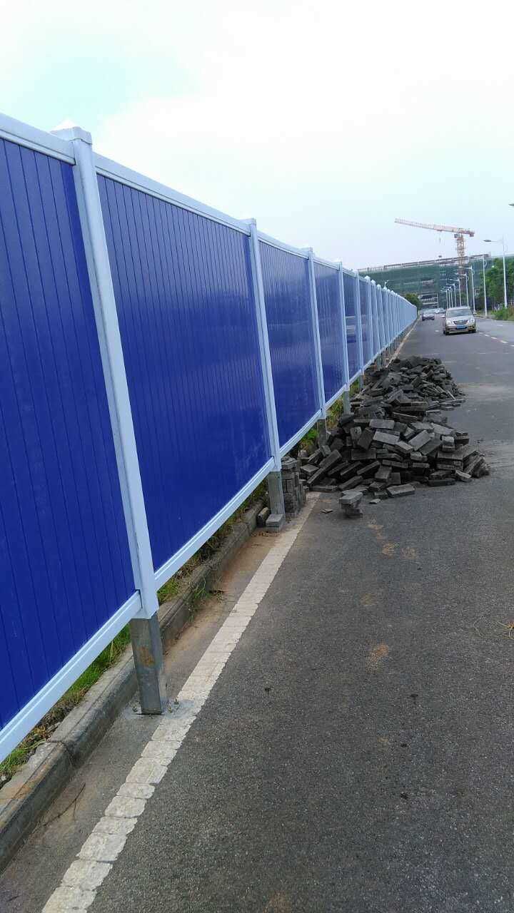 pvc城市塑钢施工围挡 建筑工程挡板 市政建筑工程安全防护围挡