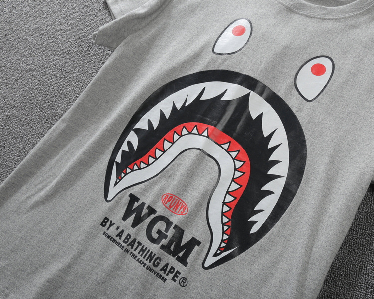 2016新款外贸男装日系潮牌鲨鱼嘴印花短