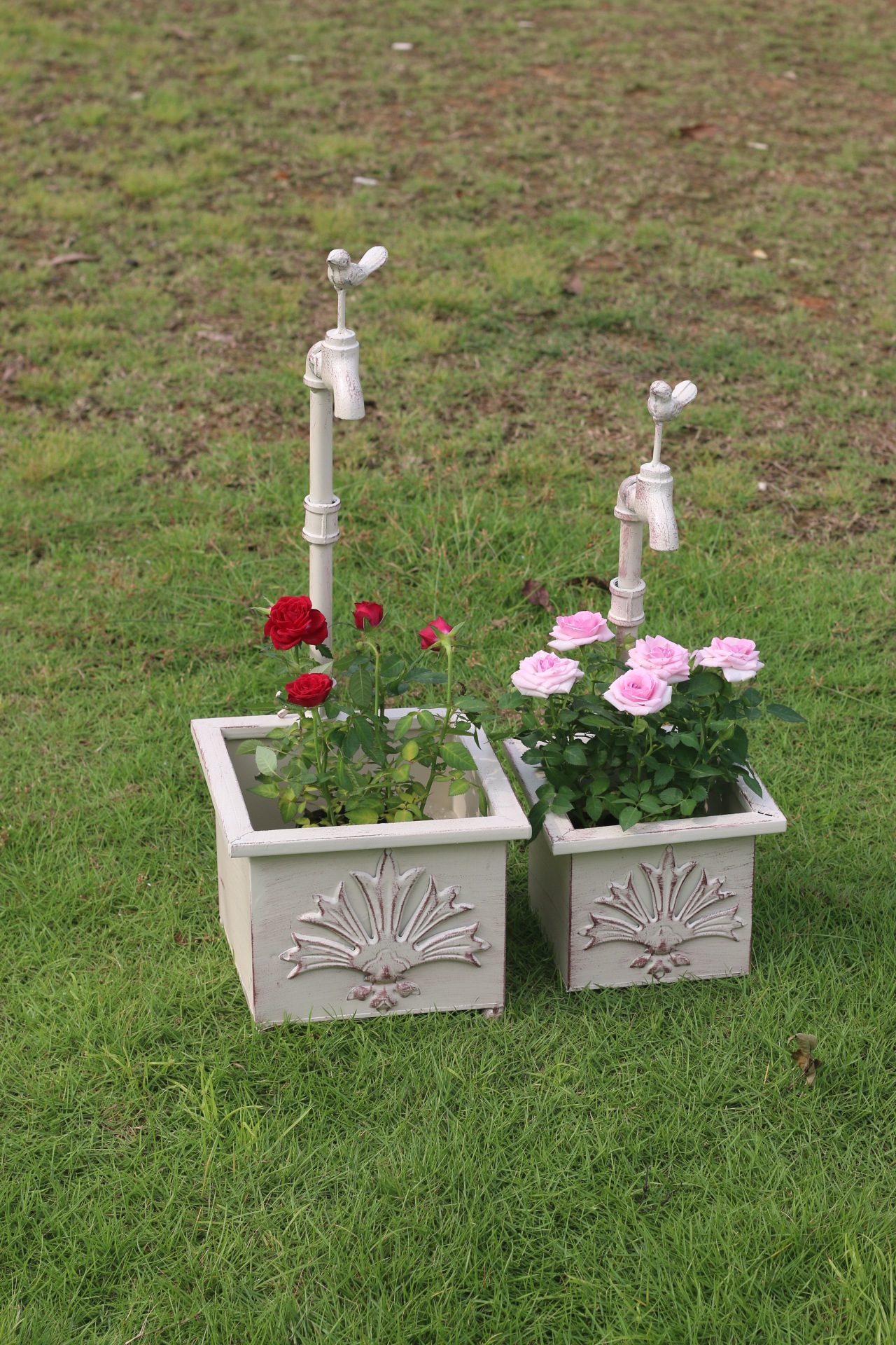 艾森家居用品仿真花器绿萝花盆多肉花盆复古做旧北欧简约室内花盆