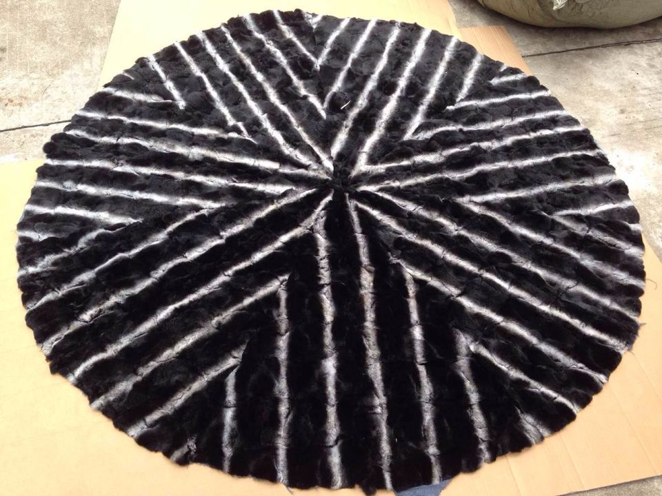 定制样板房狐狸毛客厅地毯床毯瑜伽垫飘窗垫真皮真毛皮草厂家直销