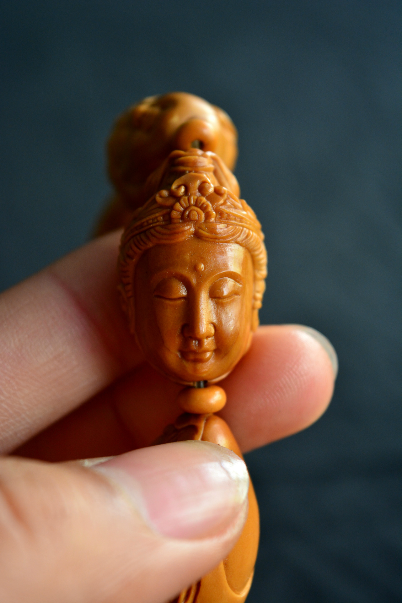 承宣核雕 纯手工橄榄核雕刻观音手串 橄榄胡手串手链文玩把玩批发