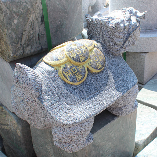 楼盘小区,公园,家居喷水石雕龙头龟 精细雕琢风水龙头龟石雕