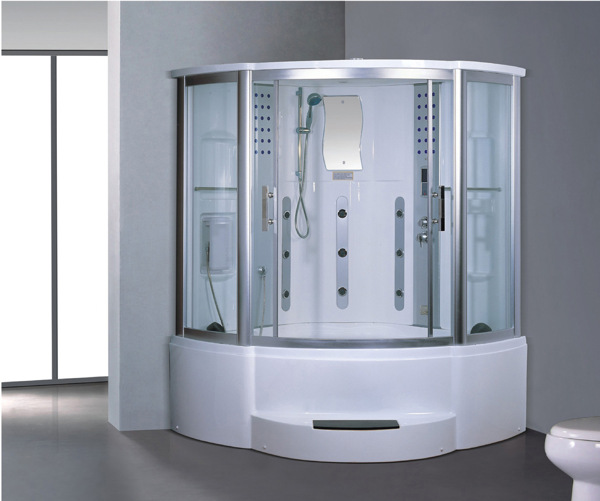 豪华电脑家庭冲浪按摩蒸汽房 钢化玻璃蒸汽整体浴缸淋浴房 932