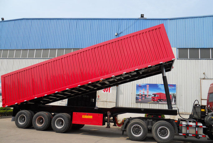 厂家供应13米侧翻自卸半挂车 后翻自卸半挂车 建筑散料运输半挂车