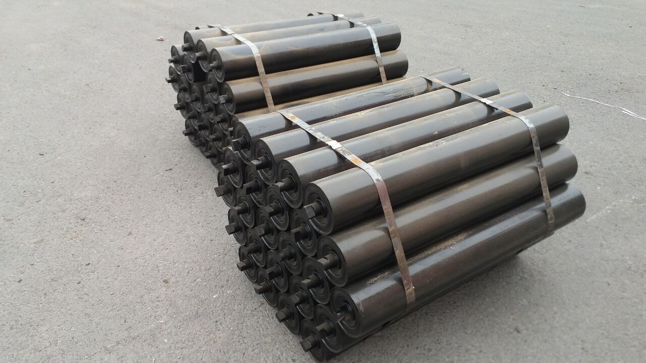 厂家热销 矿山钢托辊 槽型托辊 输送机缓冲托辊 缓冲托辊厂家