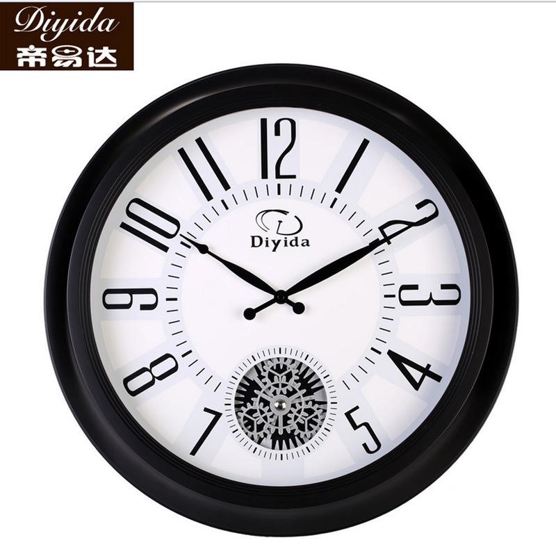 钟表 客厅创意挂钟机械齿轮艺术挂表静音20寸石英钟 66122