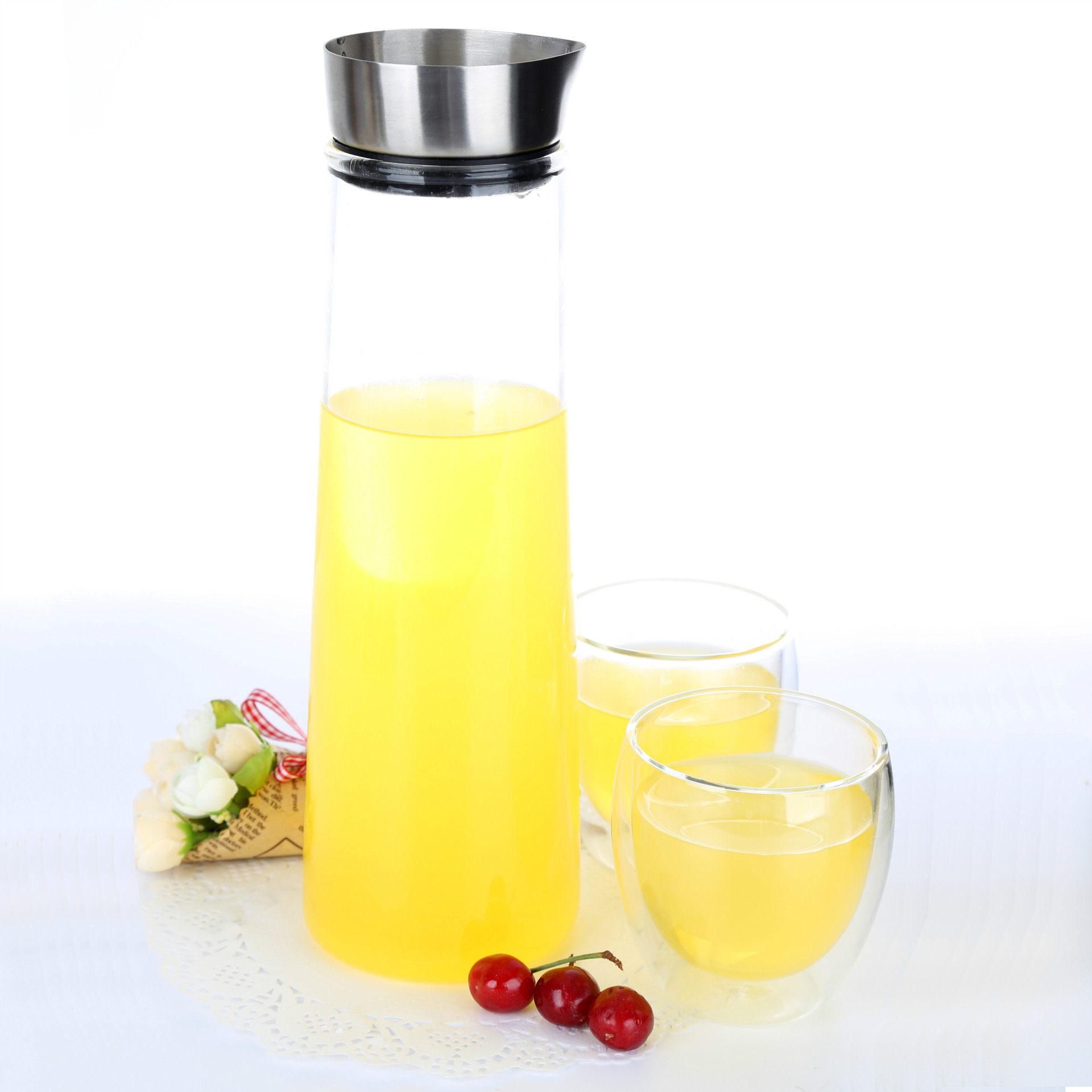 凉水壶玻璃壶透明水具饮料果汁壶大容量凉杯