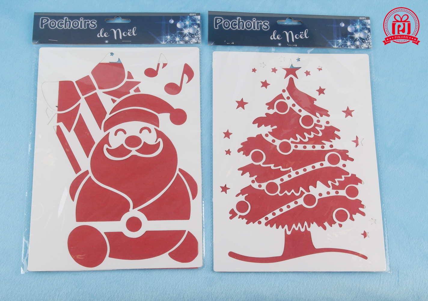 圣诞节喷雪模板 橱窗玻璃装饰喷绘圣诞树纸质模型装饰品厂家批发