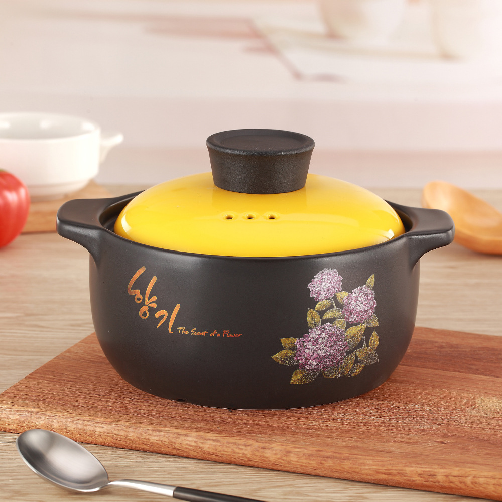 广峰2.7升韩式小砂锅煲汤锅耐高温炖锅陶瓷石锅养生蒸笼砂锅批发