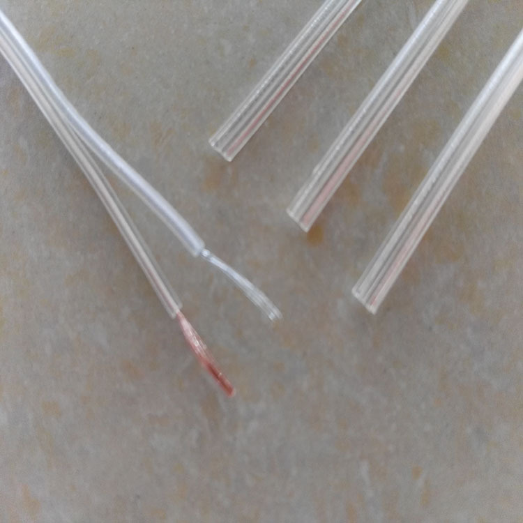 金银双并透明线 灯饰透明线厂家 定做生产透明双并线 镀锡透明线