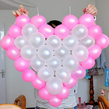 婚庆婚礼装饰心形网格乳胶气球 5寸1.2克200只一包装爱心造型气球