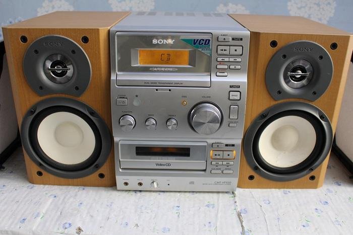 二手音响sony索尼vp100书架组合音响白纸盆音箱声音甜美