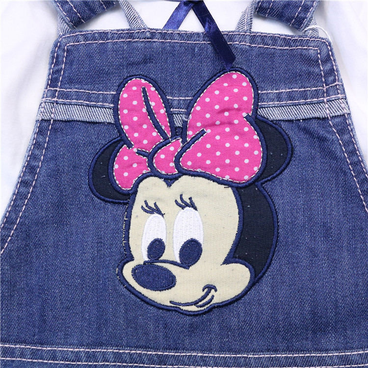 迪士尼卡通米老鼠米妮牛仔背带裙 (5)