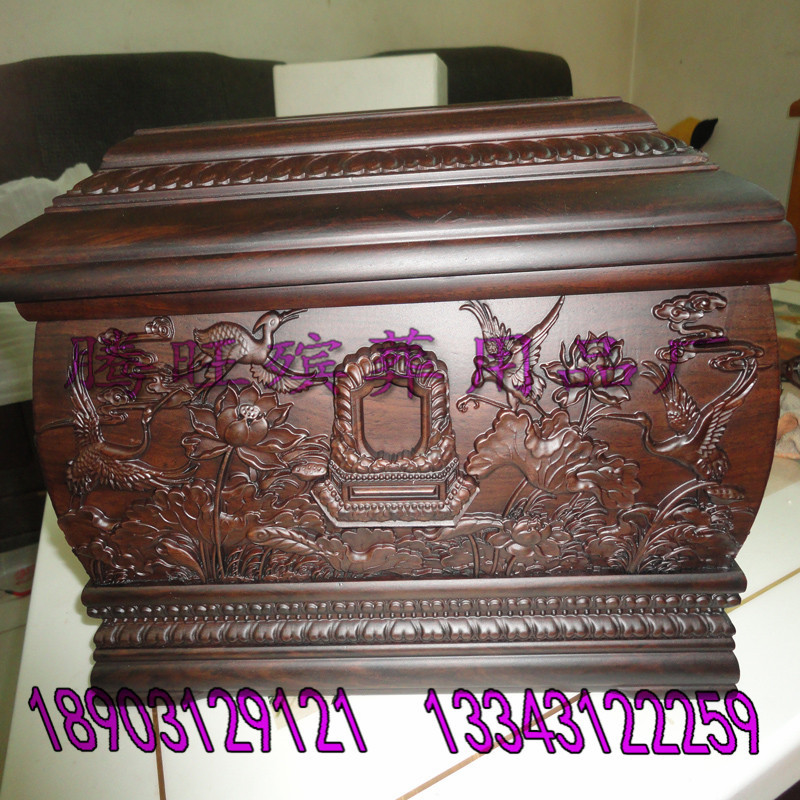 厂家低价批发新款黑檀骨灰盒【龙凤阁】寿盒 寿材 棺材 一件代发