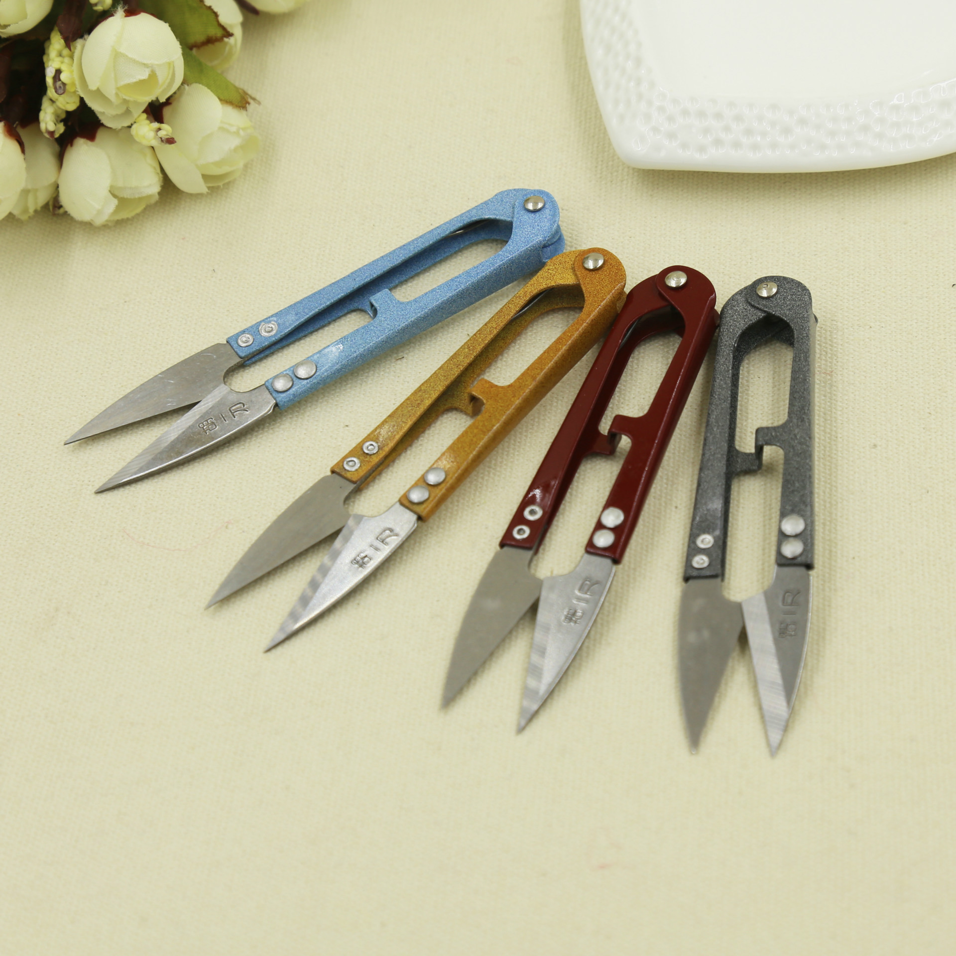 胡一刀纱剪不锈钢裁缝剪刀鱼线剪 批发纱剪 2元店货源