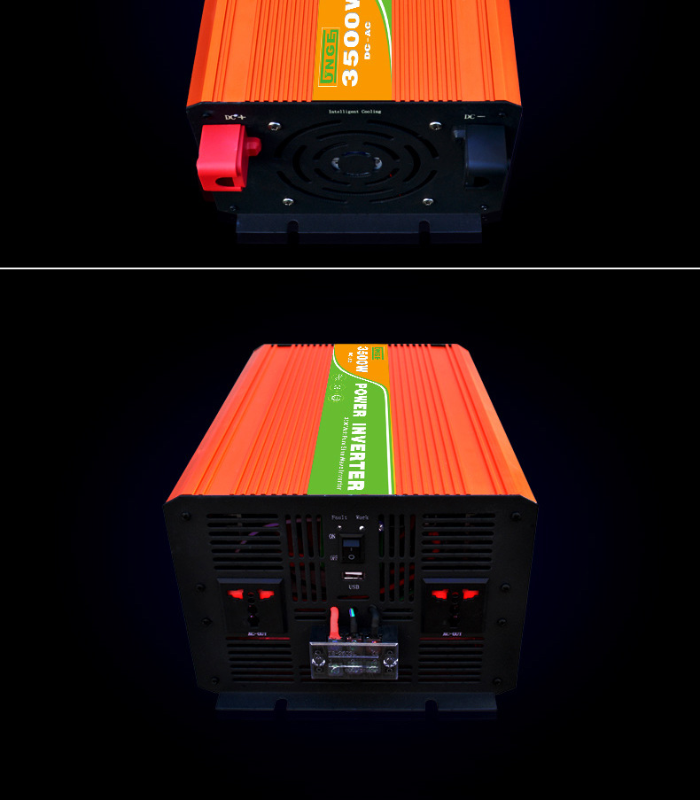 太阳能发电系统纯正弦波太阳能逆变器 24v转220v3500w车载逆变器