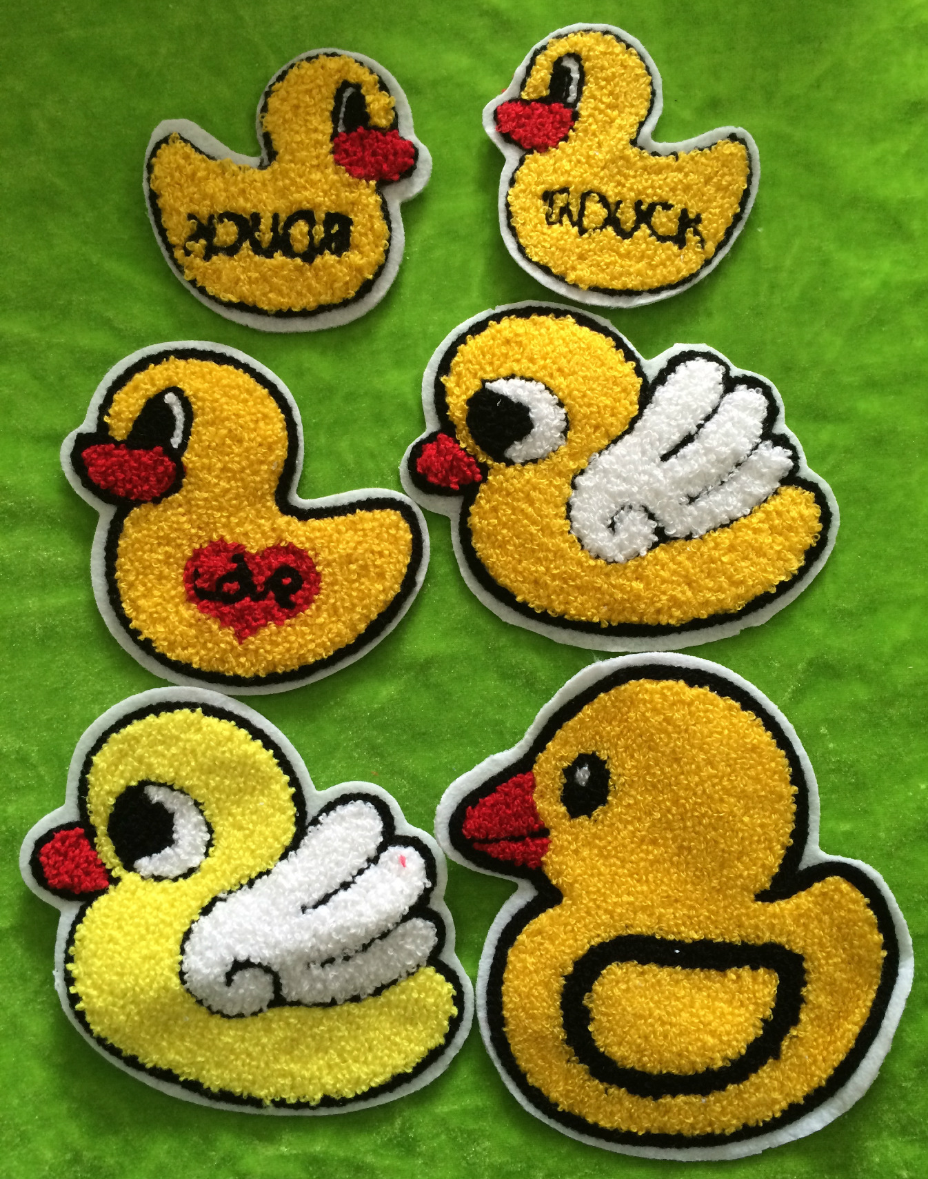 小黄鸭毛巾绣贴布厂家直销批发服装辅料diy手工缝制来样定制