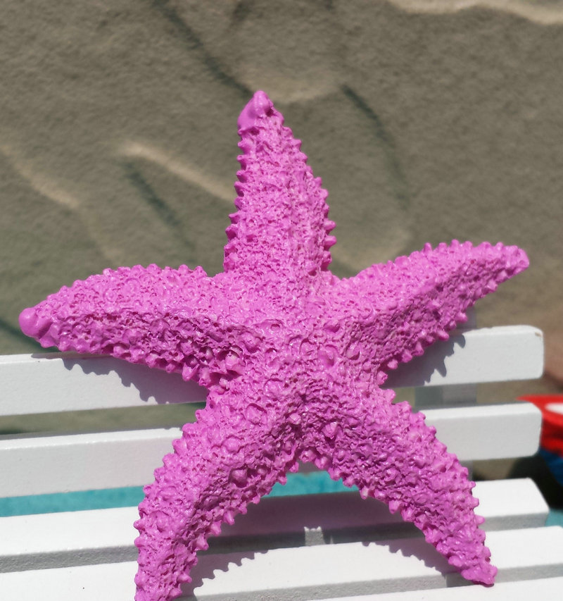 地中海摆件风格树脂海星 海洋家居鱼缸装饰拍摄道具迷你小海星7.