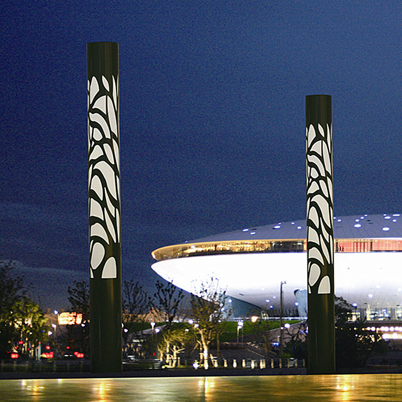户外圆柱形景观灯柱3米3.5米4米景观灯防雨led景观灯庭院灯现货