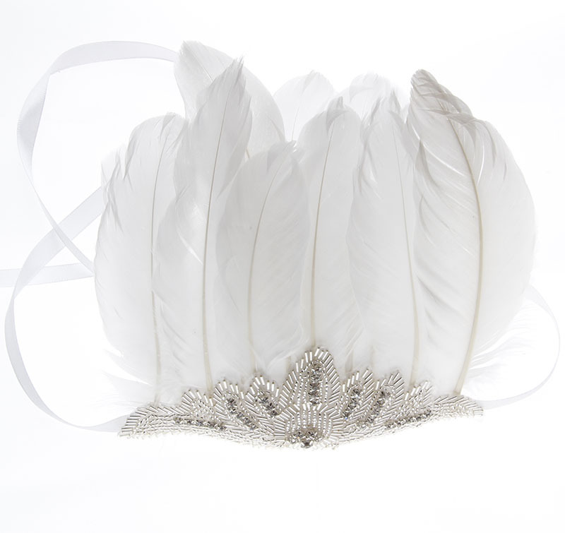 欧美儿童头饰 羽毛水钻皇冠儿童头带 派对女孩发饰 户外拍照道具