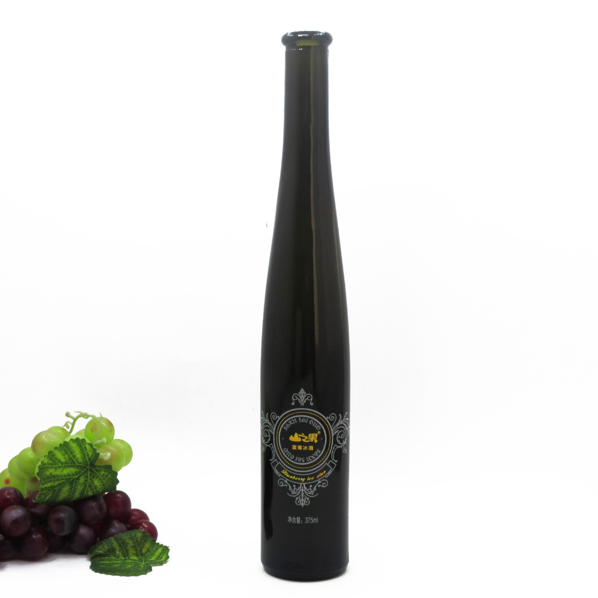 375ml冰酒玻璃酒瓶黄金冰谷瓶装饰红酒瓶子红酒瓶空酒瓶子瓶