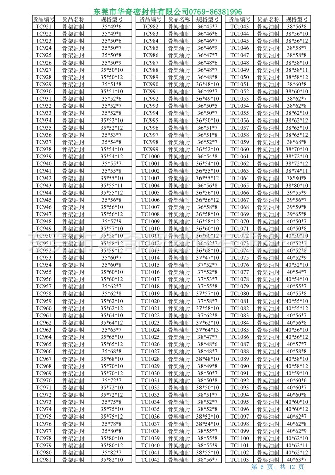 厂家直销tc骨架油封标准件 氟胶油封 氟胶旋转骨架油封 批发现货
