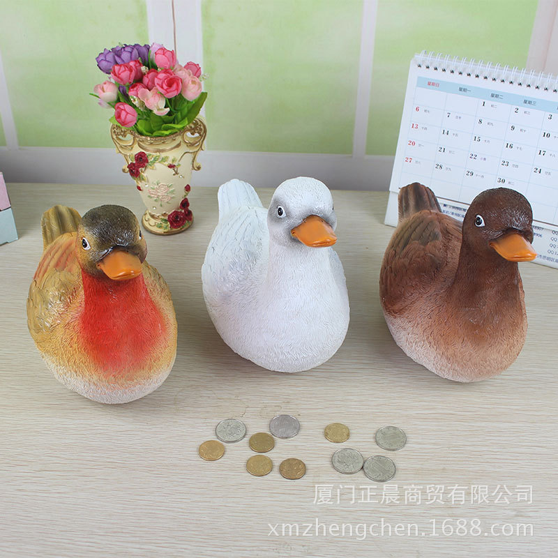 New Cute Duck Decorative Small Ornaments Creative Piggy Bank Coin Bank Children Holiday Birthday Gift Factory Wholesale