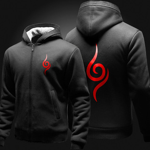 火影忍者 暗部标志 动漫周边 外套 冬季拉链卫衣 加厚保暖男女