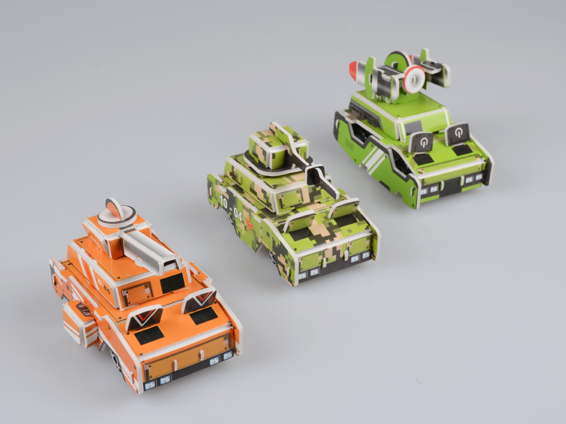 3d盒装立体拼图 纸质模型 diy组装回力车 益智玩具幼儿园游戏奖品