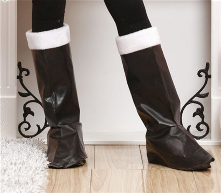 Santa Claus Boots Santa Claus Shoes Women's Boots Men's Boots Black Shoes Black Boots Christmas Decorations