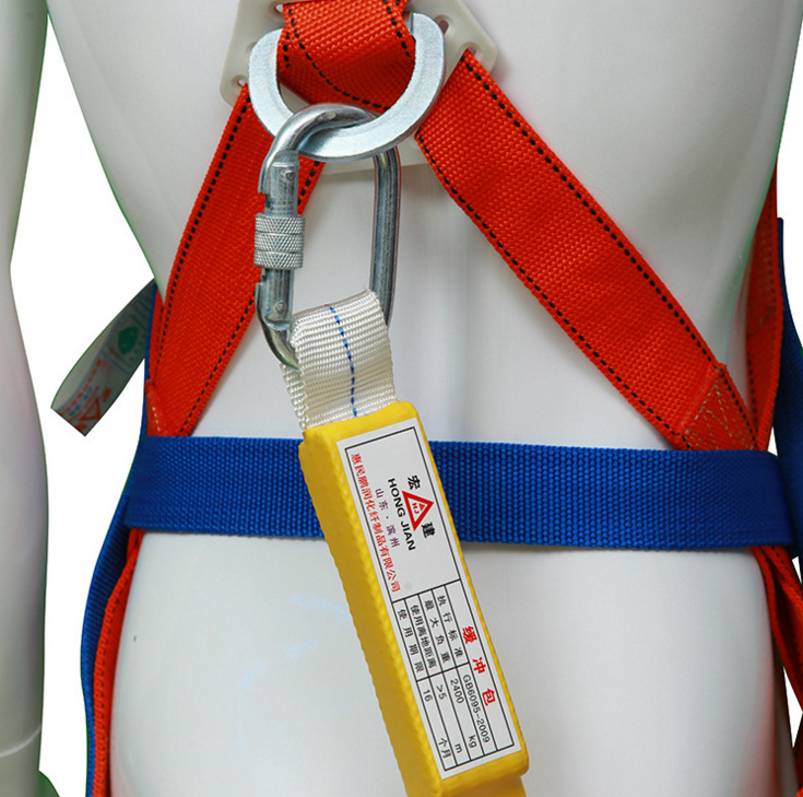 缓冲欧式安全带 五点式全身高空作业安全带 户外施工安全绳双大钩