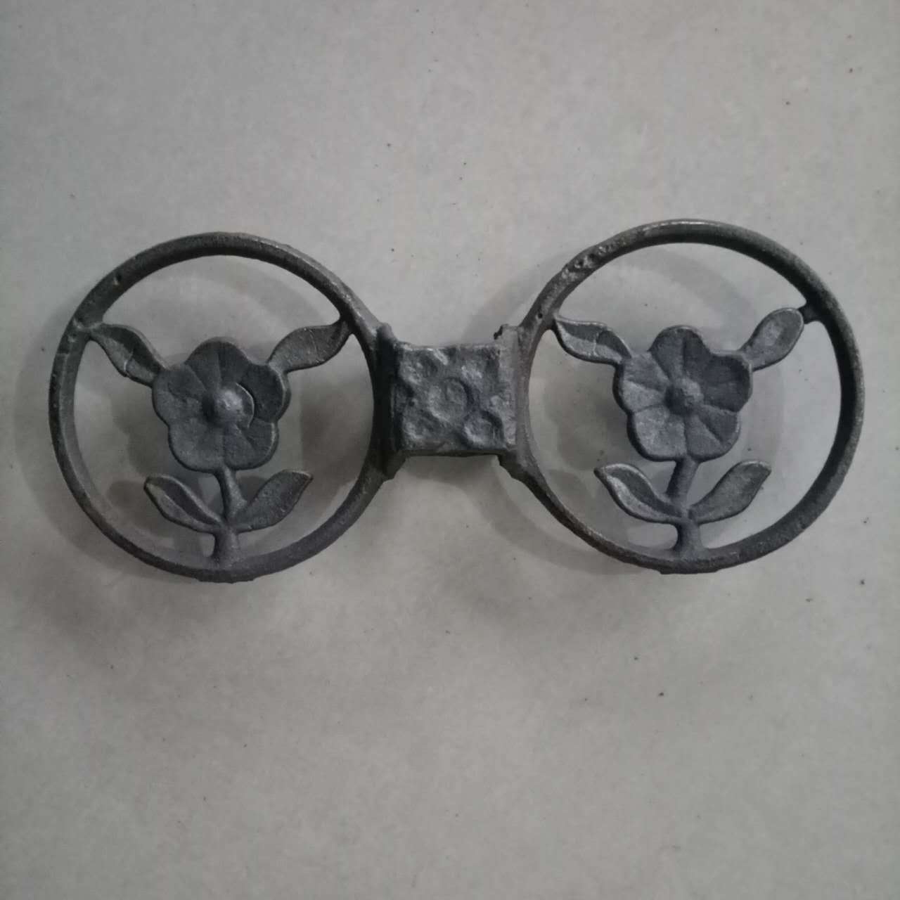 江苏铁艺配件 铁艺空心穿孔铸铁花 大门配件铁花材料护栏装饰接头