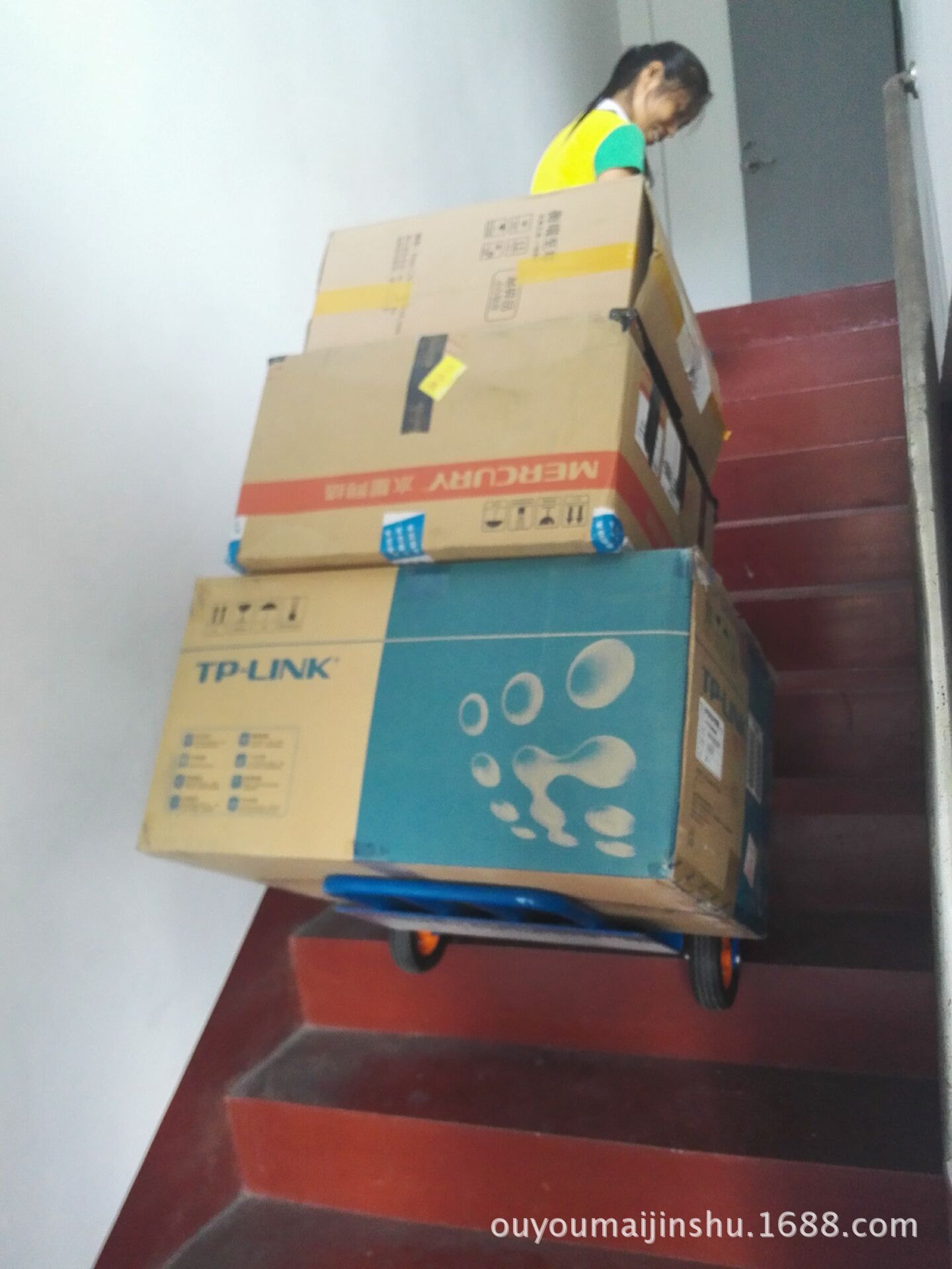 杭州厂家定做爬楼梯车 上楼搬运工具车 爬楼省力载重200kg 老虎车