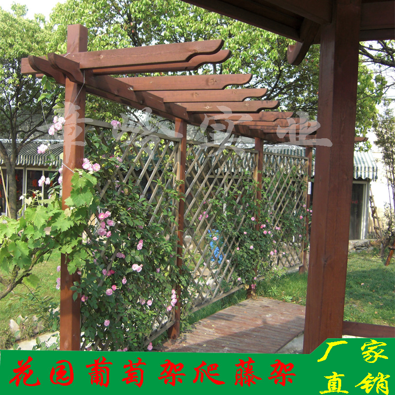 葡萄架防腐木架子廊架门头车库车棚庭院木架子爬藤植物架子实木
