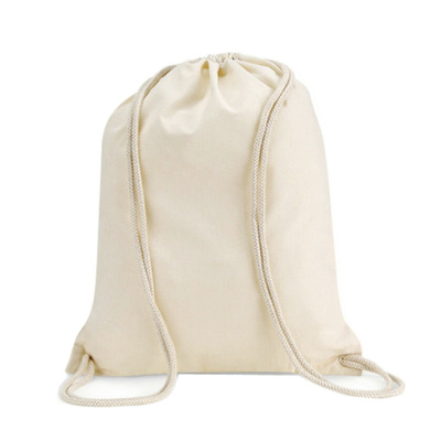 厂家直销帆布束口袋 白色拉绳帆布背包 全棉收纳袋定做可定制logo