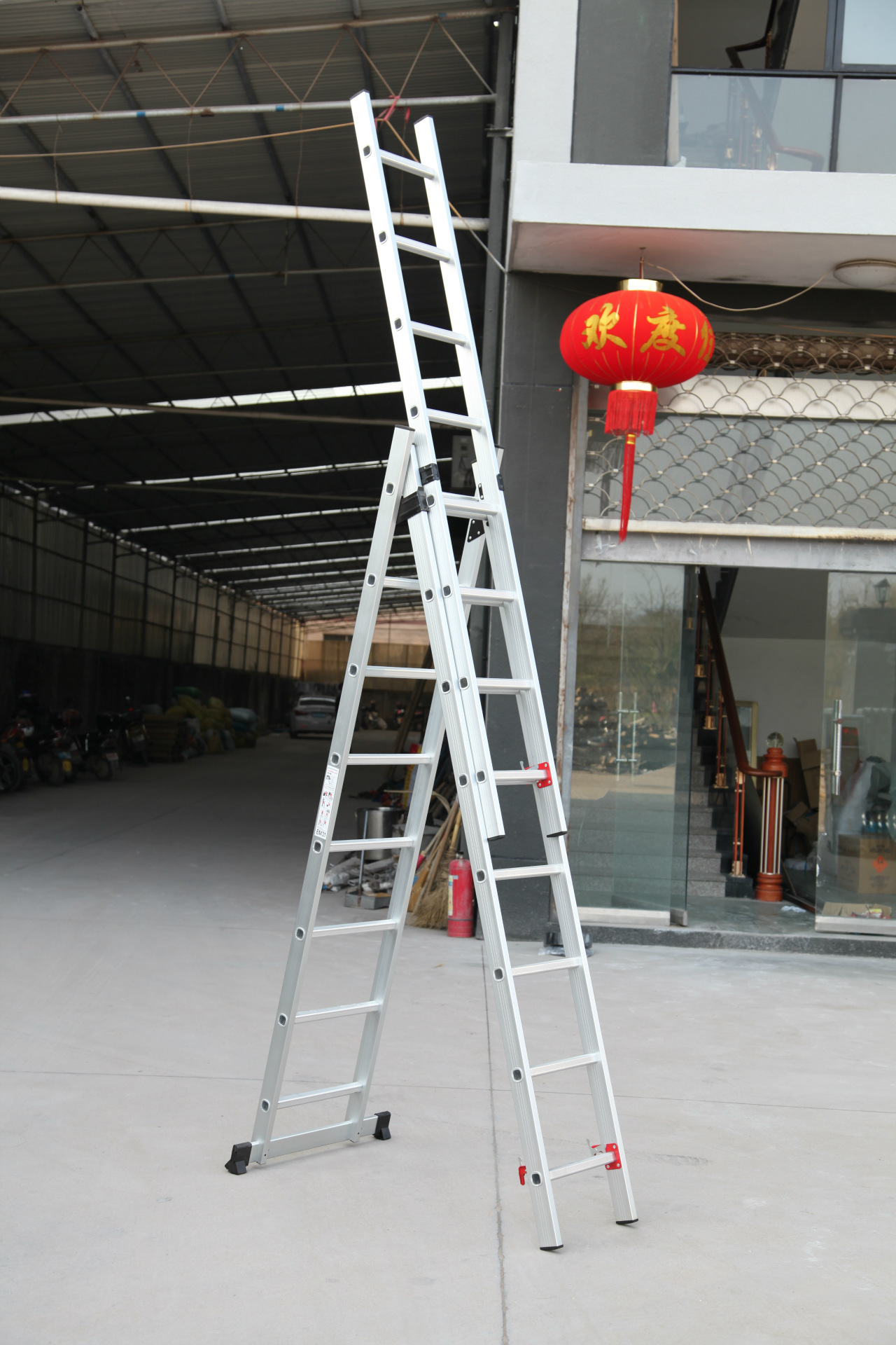 铝合金 升降梯 三层户外便携两用人字拉伸梯 厂家直销