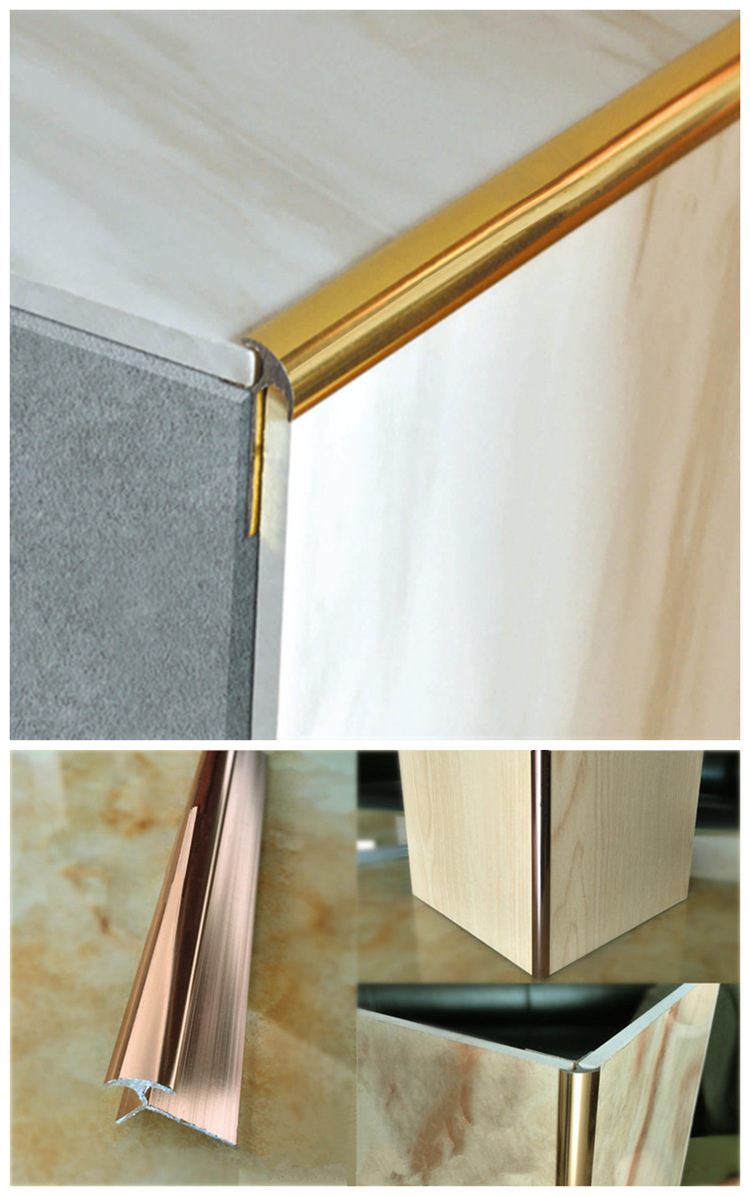 铝合金线条uv板配套阳角收口封边条铝边条