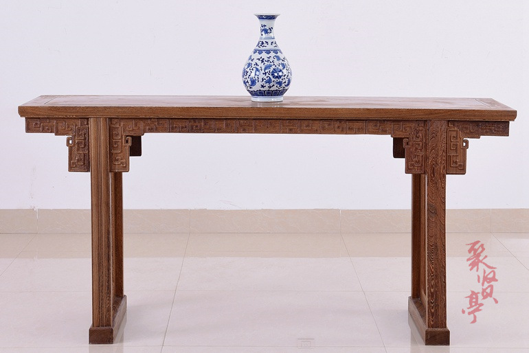 红木家具鸡翅木中堂实木中式古典条案简约仿古画案书画台平头案