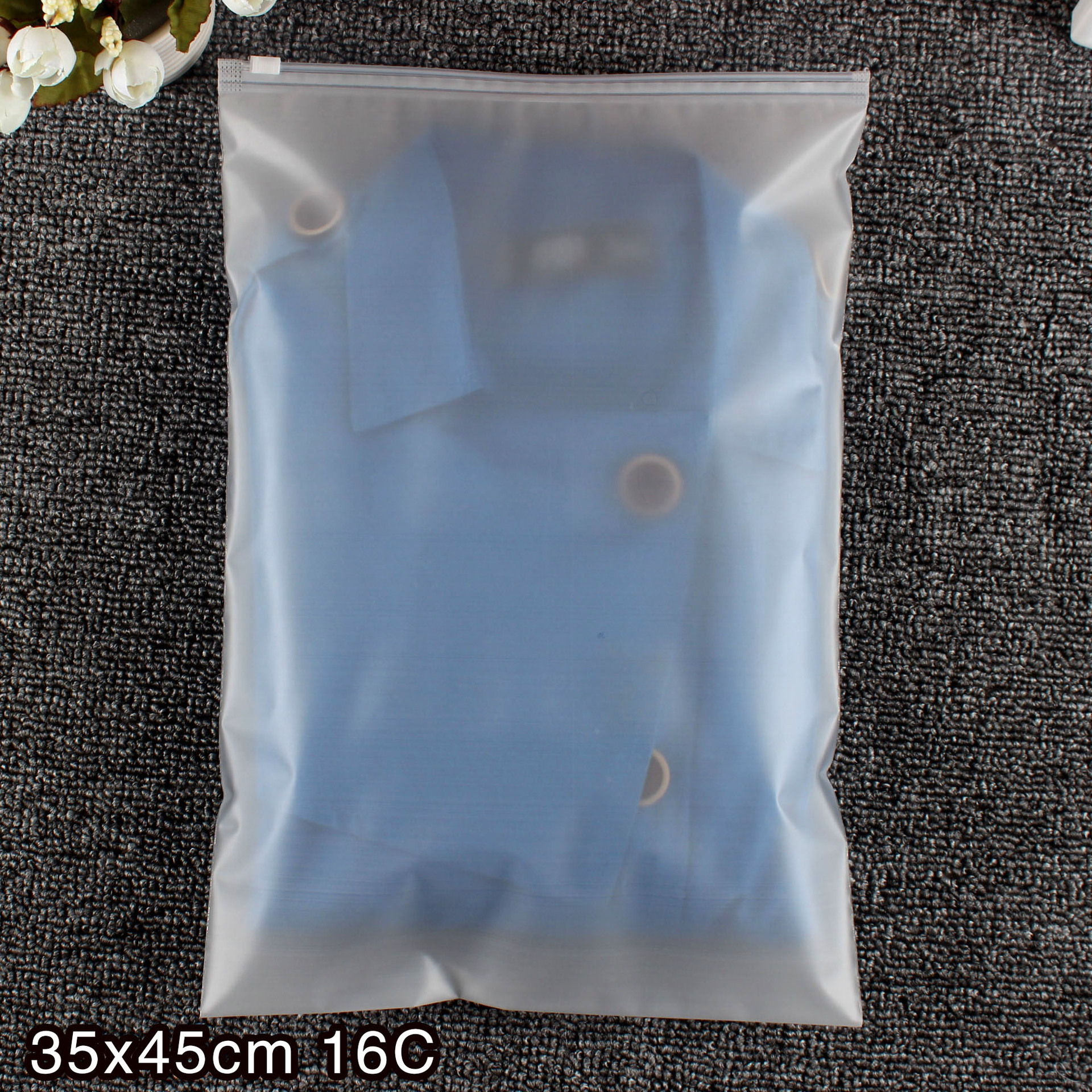 eva磨砂服装拉链袋定做 自封袋包装袋35*45定做塑料袋服装袋