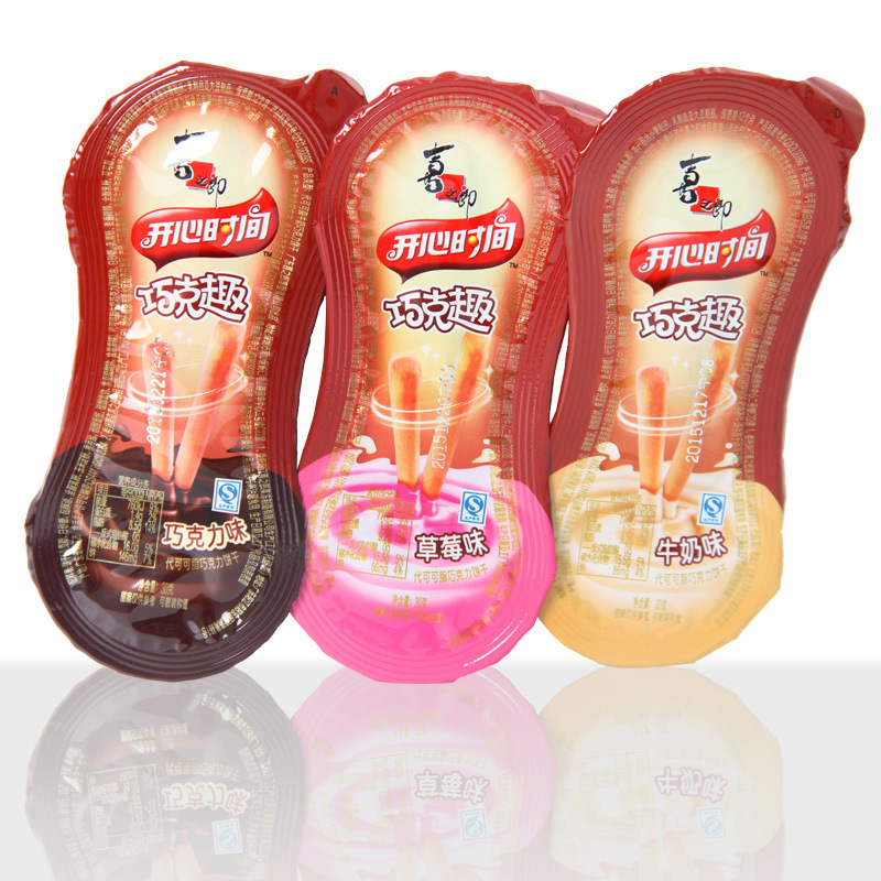 喜之郎开心时间巧克趣 蘸酱饼干手指饼干多口味10斤装 曾任批发