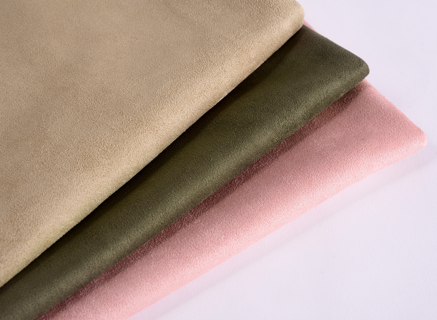 厂家 新款麂皮绒 鹿皮绒复合空气层面料 鸡皮绒风衣外套布料批发