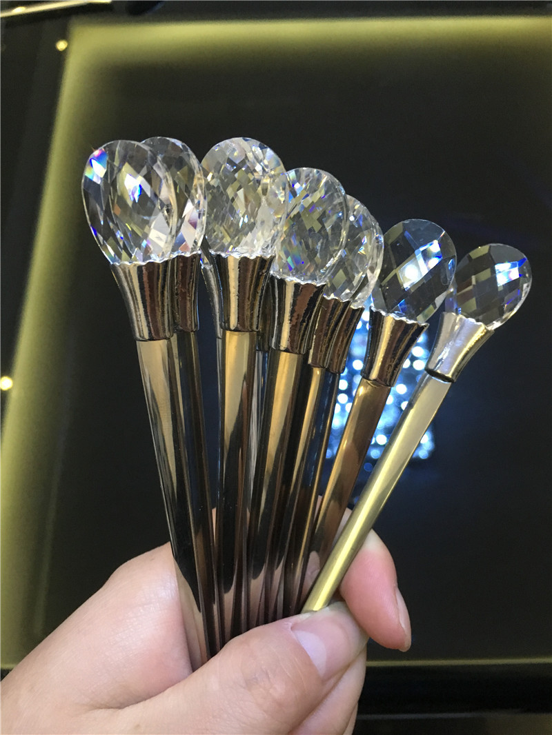 批发新款韩国热卖水滴晶钻不锈钢钻石勺子咖啡奶茶果汁搅拌勺