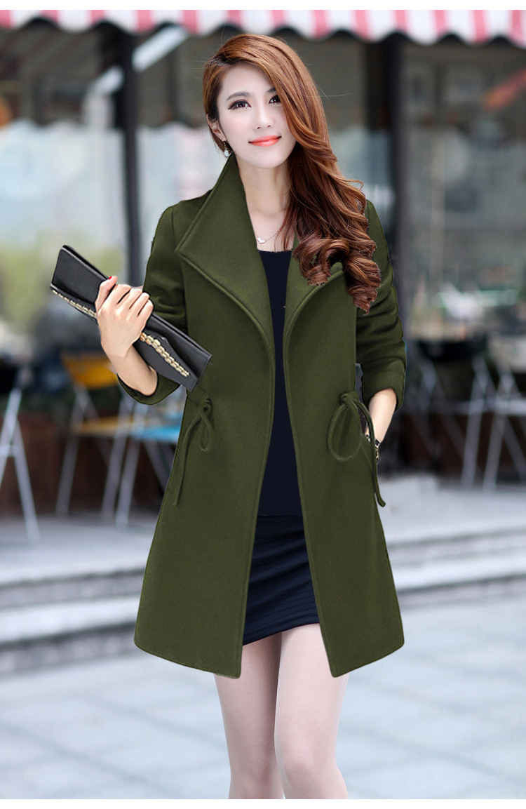 大码女装呢子大衣胖妹妹羊毛毛呢外套加大码秋冬羊毛大衣