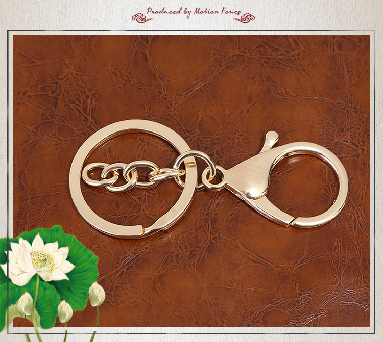 新款diy金色钥匙圈 创意金属挂件饰品配