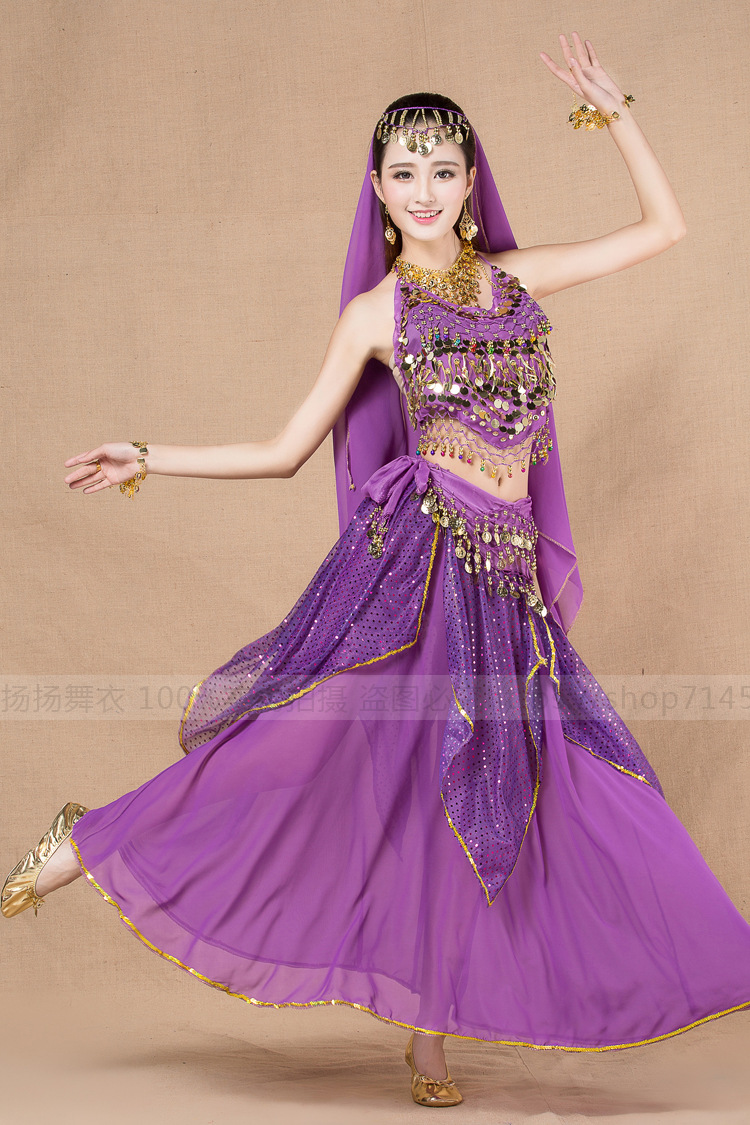 新款印度舞蹈秋冬表演服装 肚皮舞套装 成人女埃及高档演出服