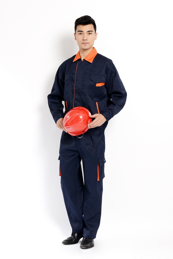 厂家定做批发男式秋冬长袖涤卡工作服劳保服工作服工程服