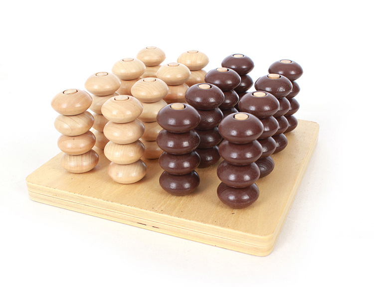 蒙氏儿童早教益智玩具立体四子棋逻辑思维脑力开发玩具蒙特梭利