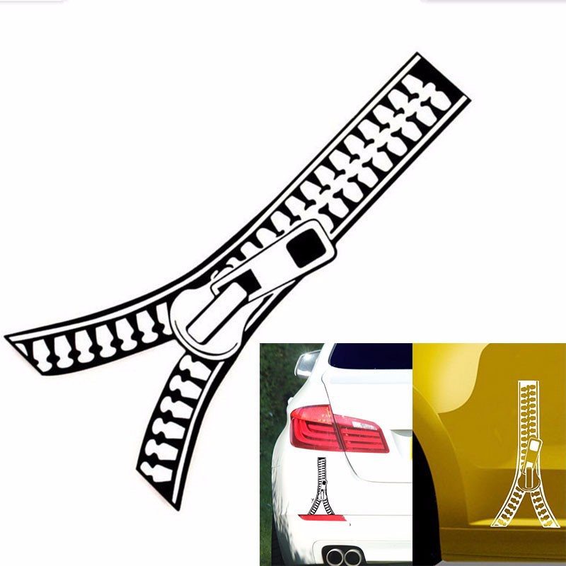 外贸 创意拉链车贴 拉链潮贴 音乐贴纸 车尾贴画 摩托车改装车贴